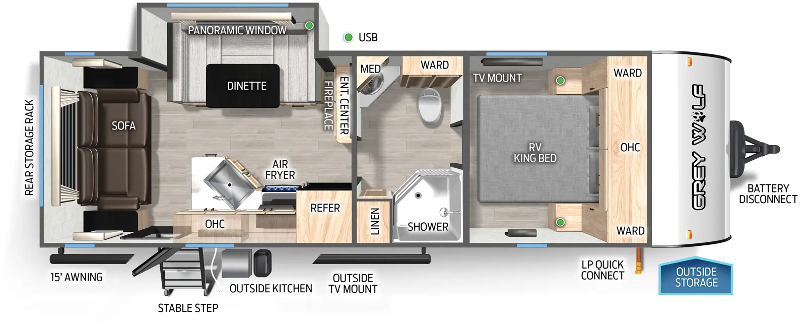 Grey Wolf 23MK Floorplan